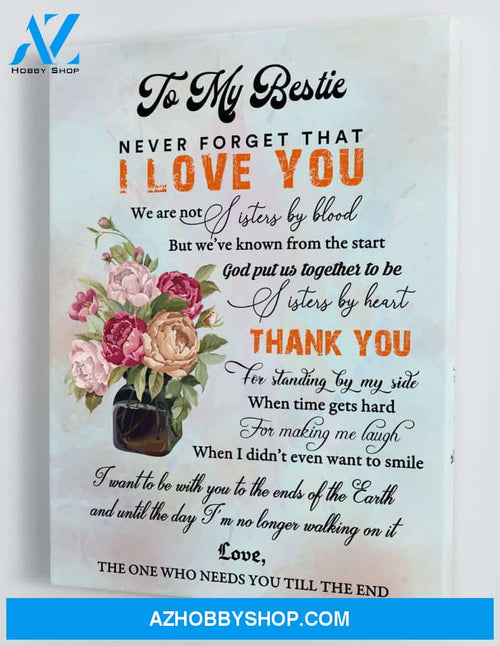 To My Bestie - Best Friends Framed Canvas Gift FF006