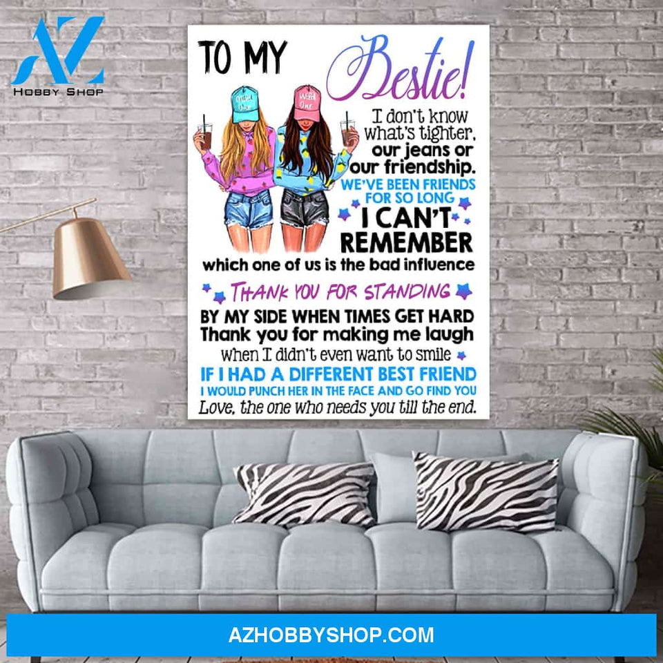 To My Bestie Canvas Print Wall Art - Matte Canvas