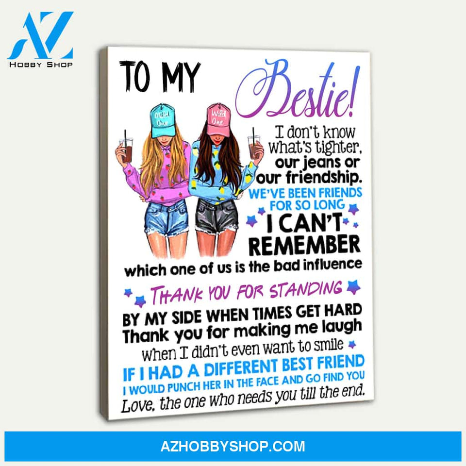 To My Bestie Canvas Print Wall Art - Matte Canvas