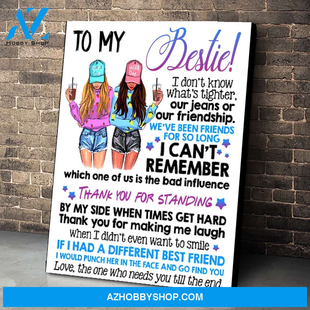 To My Bestie Canvas Print Wall Art - Matte Canvas