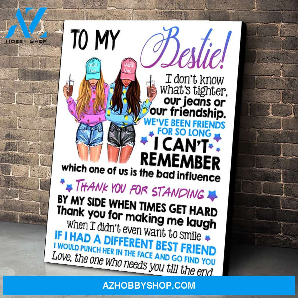 To My Bestie Canvas Print Wall Art - Matte Canvas