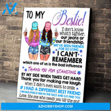 To My Bestie Canvas Print Wall Art - Matte Canvas