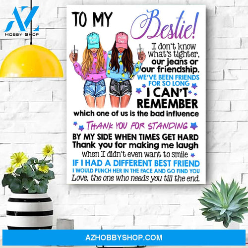 To My Bestie Canvas Print Wall Art - Matte Canvas