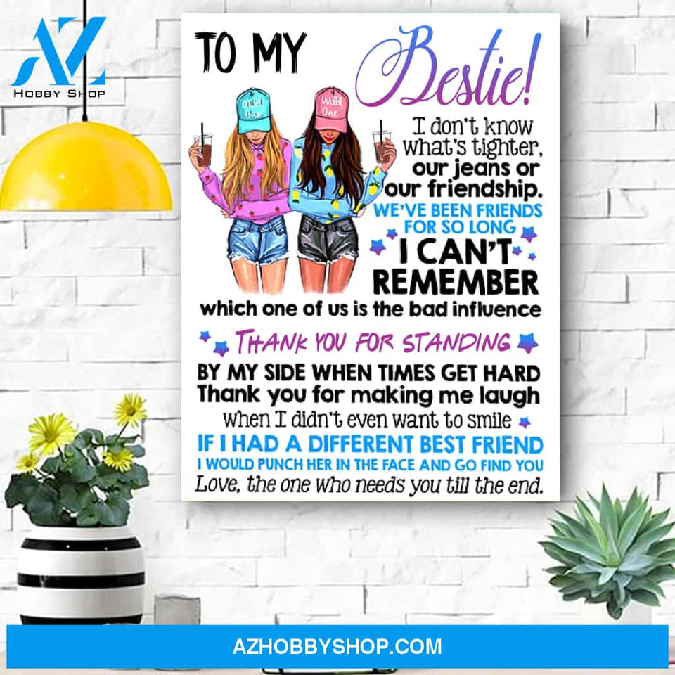 To My Bestie Canvas Print Wall Art - Matte Canvas