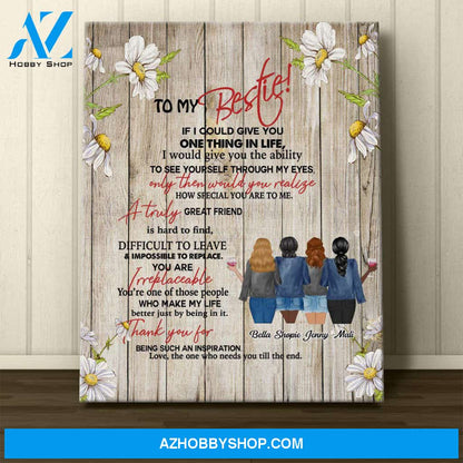 Personalized Canvas, To My Bestie Canvas Wall Art Best Friend Gifts, best friend birthday gifts
