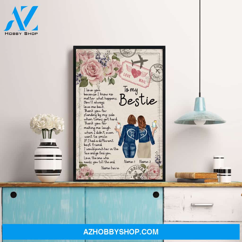 To My Bestie I Love You Canvas & Poster