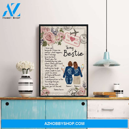 To My Bestie I Love You Canvas & Poster