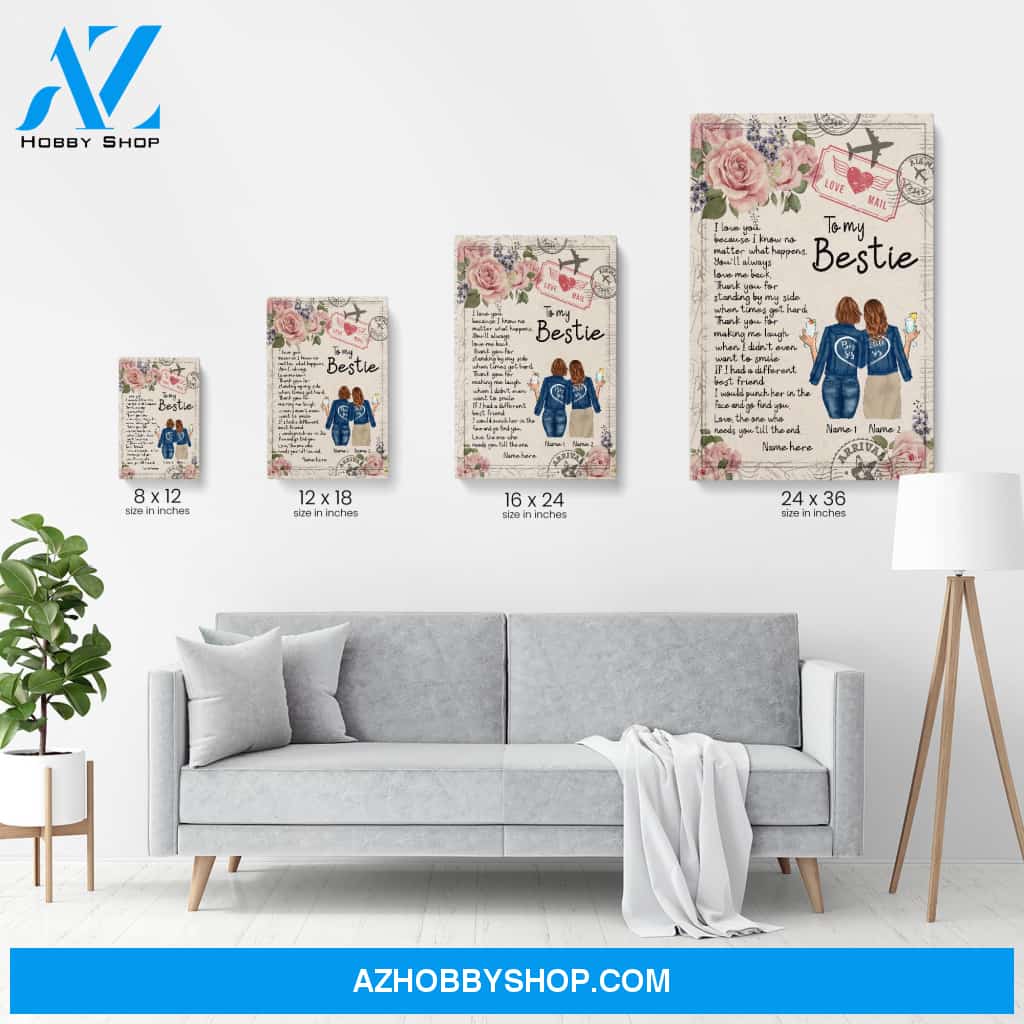 To My Bestie I Love You Canvas & Poster