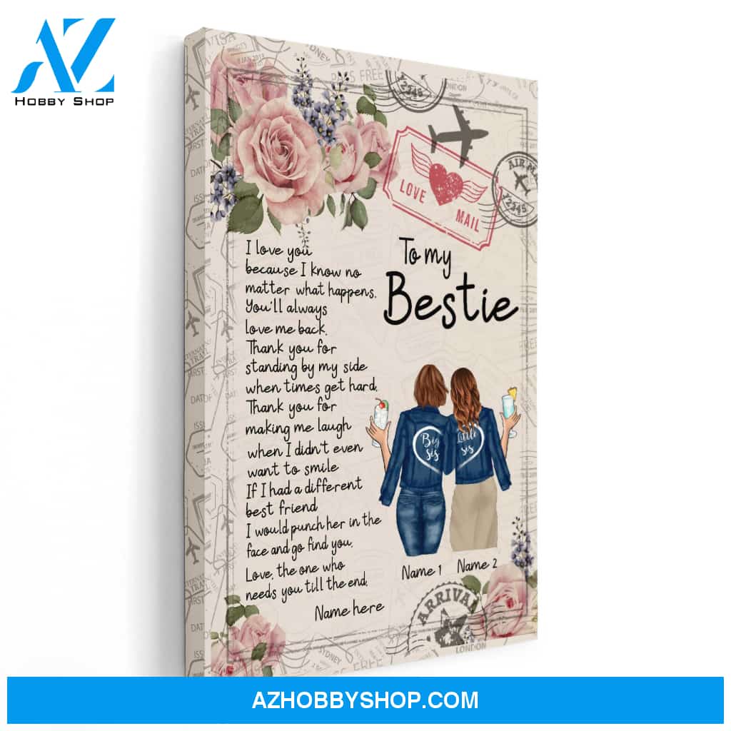 To My Bestie I Love You Canvas & Poster