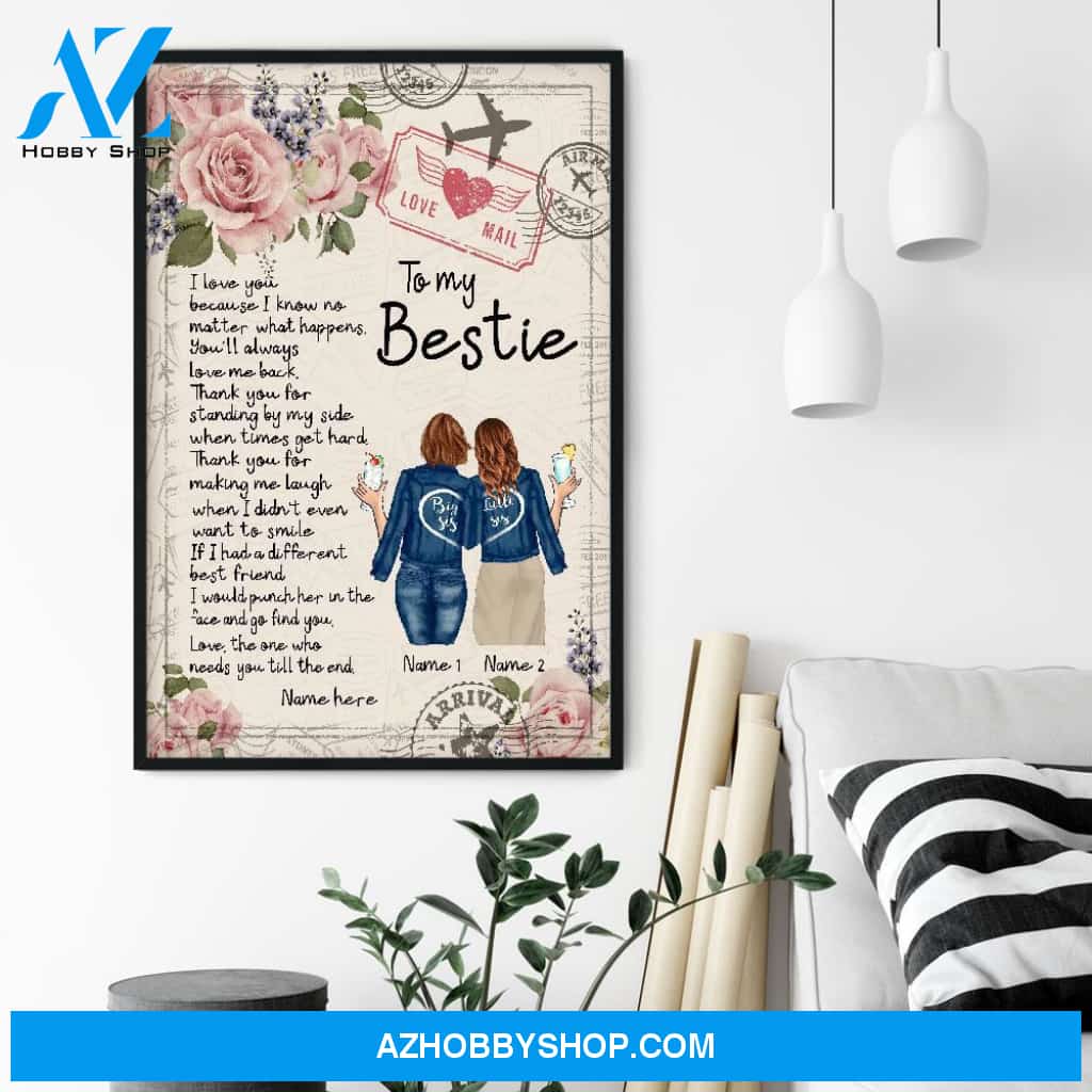 To My Bestie I Love You Canvas & Poster