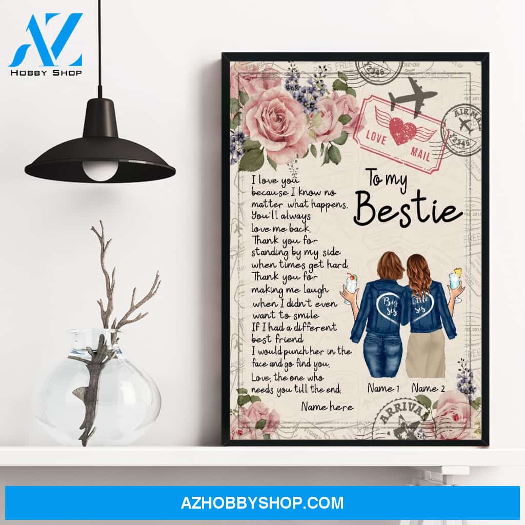To My Bestie I Love You Canvas & Poster
