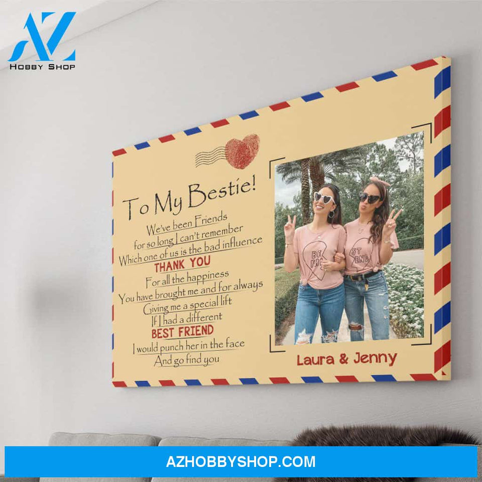 Personalized Canvas, To My Bestie We've Been Friends Canvas Wall Art, Best Friend Gifts