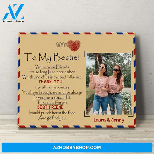 Personalized Canvas, To My Bestie We've Been Friends Canvas Wall Art, Best Friend Gifts