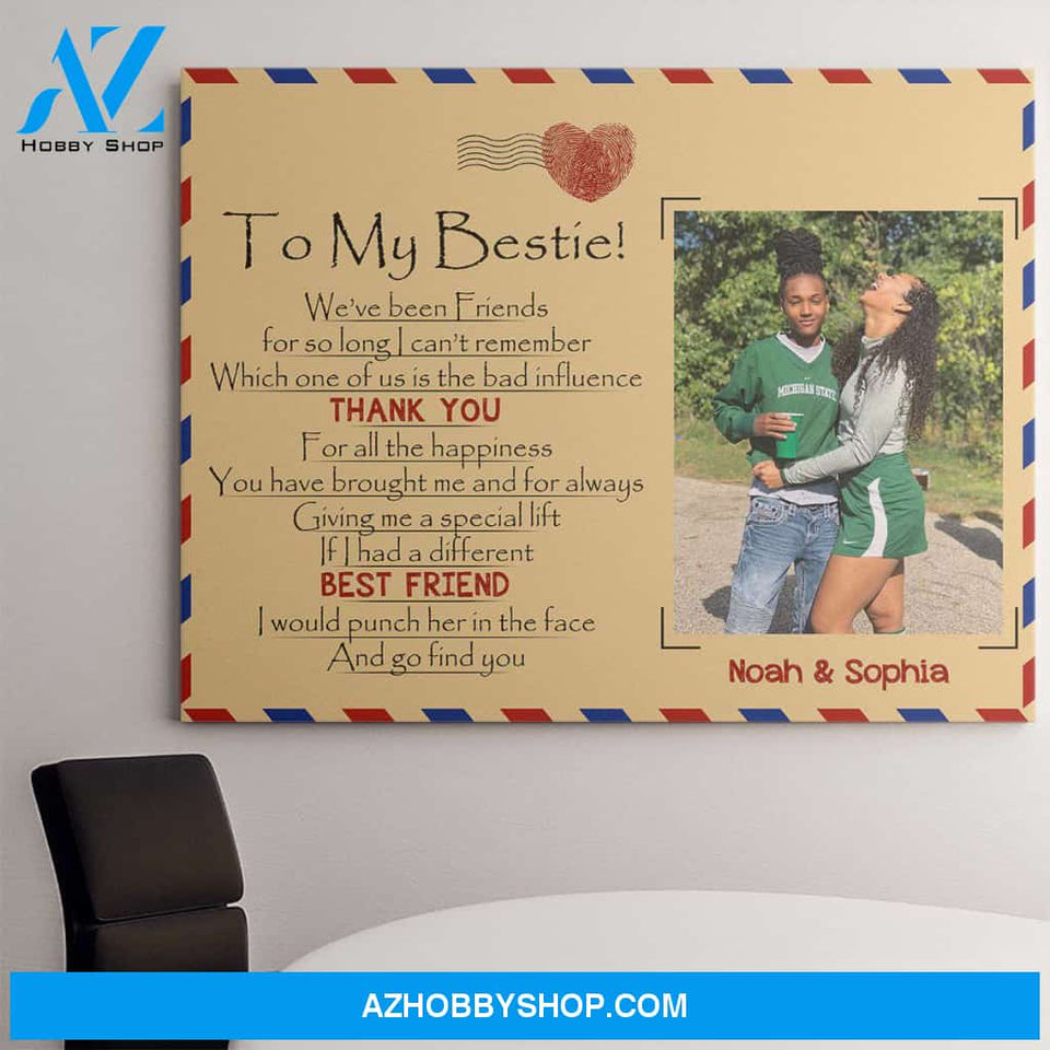 Personalized Canvas, To My Bestie We've Been Friends Canvas Wall Art, Best Friend Gifts