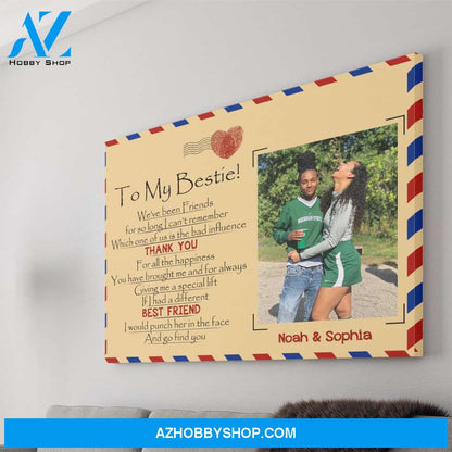 Personalized Canvas, To My Bestie We've Been Friends Canvas Wall Art, Best Friend Gifts