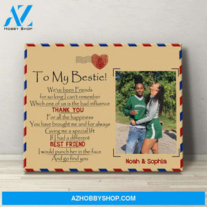 Personalized Canvas, To My Bestie We've Been Friends Canvas Wall Art, Best Friend Gifts