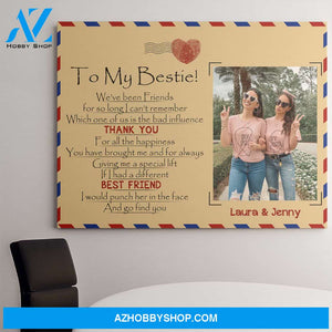 Personalized Canvas, To My Bestie We've Been Friends Canvas Wall Art, Best Friend Gifts