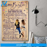 To My Bestie Your Are Irreplaceable Poster Christmas Gift For Besties