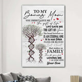 To My Bonus Mom - You Didn't Give Me The Gift Of Life, Life Gave Me The Gift Of You - Poster/Canvas - Gift For Mom, Mother's Day Gift, Gift To Mom From Daughter