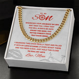 To My Cycling Son - Cuban Link Necklace, Cuban Link Chain