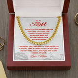 To My Cycling Son - Cuban Link Necklace, Cuban Link Chain