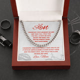 To My Cycling Son - Cuban Link Necklace, Cuban Link Chain