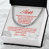 To My Cycling Son - Cuban Link Necklace, Cuban Link Chain