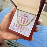 To My Cycling Son - Cuban Link Necklace, Cuban Link Chain