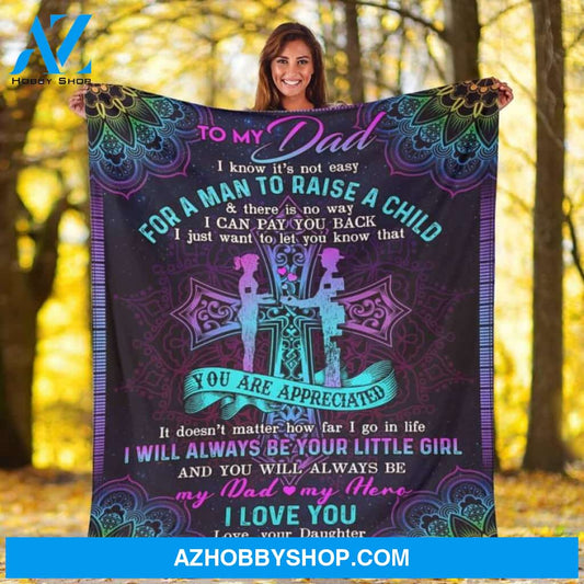 To My Dad Fleece Blanket Fleece Blanket Father Fleece Blanket V2 Christmas Gift Ideas