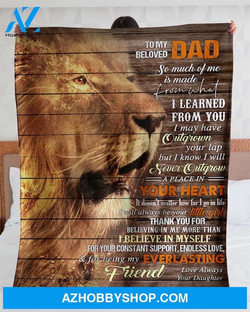 Personalized To My Dad Fleece Blanket From Daughter I Learned From You Great Customized Blanket For Birthday Christmas Thanksgiving