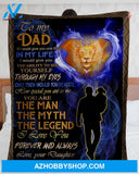Personalized To My Dad Fleece Blanket From Daughter If I Could Give You One Thing Great Customized Blanket For Birthday Christmas Thanksgiving