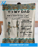 Personalized To My Dad Fleece Blanket From Daughter You Will Always Be My Hero Great Customized Blanket For Birthday Christmas Thanksgiving