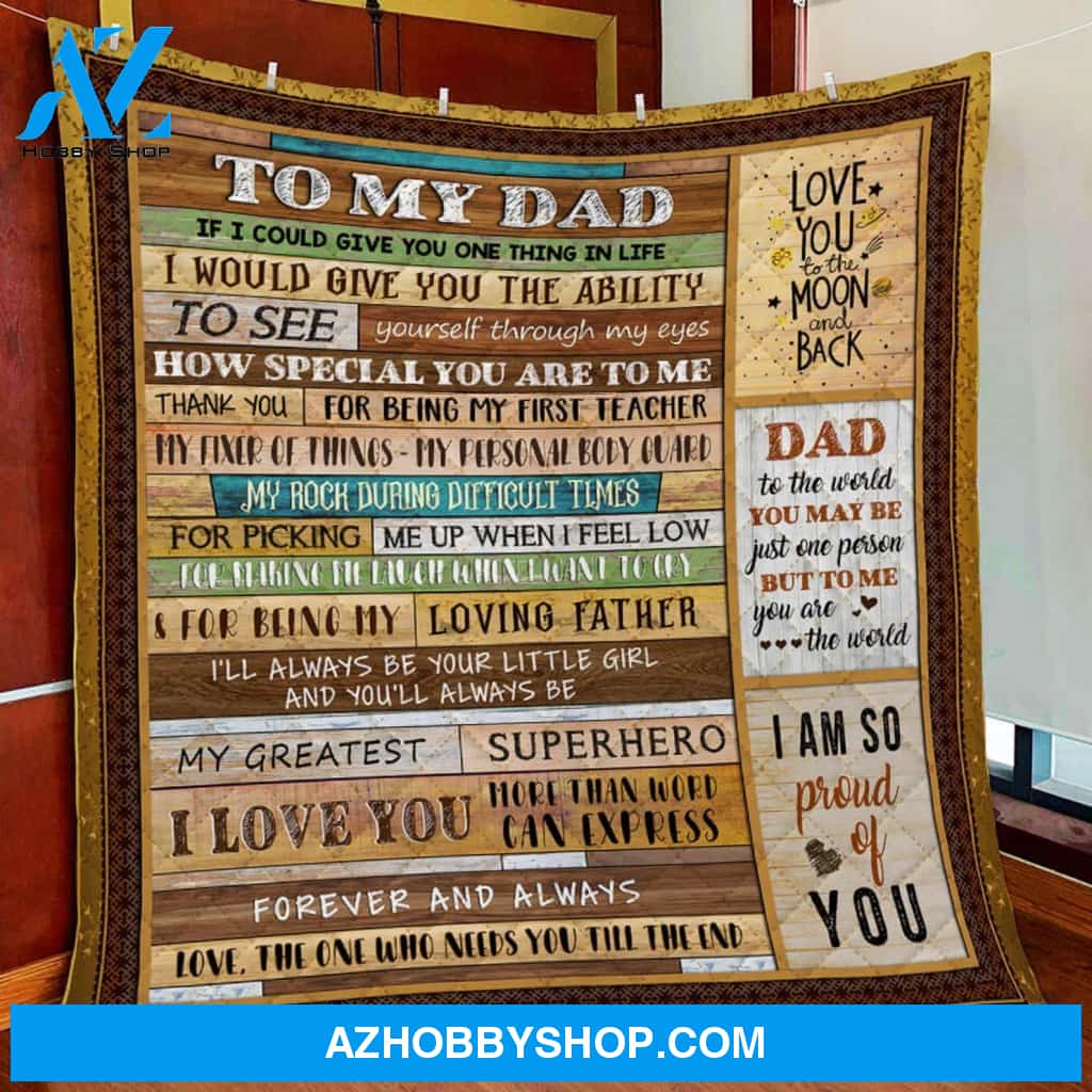 Personalized To My Dad Fleece Blanket Love You To The Moon And Back Great Customized Blanket For Birthday Christmas Thanksgiving