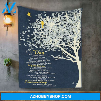 Personalized To My Dad Fleece Blanket You've Been There For Me Great Customized Gift For Father's Day Birthday Christmas Thanksgiving