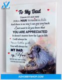 To My Dad, From Daughter Canvas And Poster, Wall Decor Visual Art, Gift Father's Day