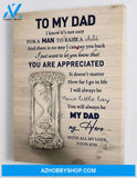 To My Dad, From Son Canvas And Poster, Wall Decor Visual Art, Gift Father's Day