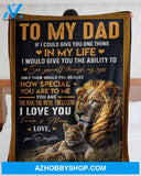 Personalized To My Dad Gift Fleece Blanket If I Could Give You One Thing For Dad From Daughter Great Customized Blanket For Birthday Christmas Thanksgiving