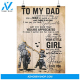 To My Dad I Will Always Be Your Little Girl Biker Poster Gift For Dad