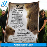 To My Dad Lion King Thank You For The Sacrifices Gift From Daughter Fleece Blanket - Quilt Blanket