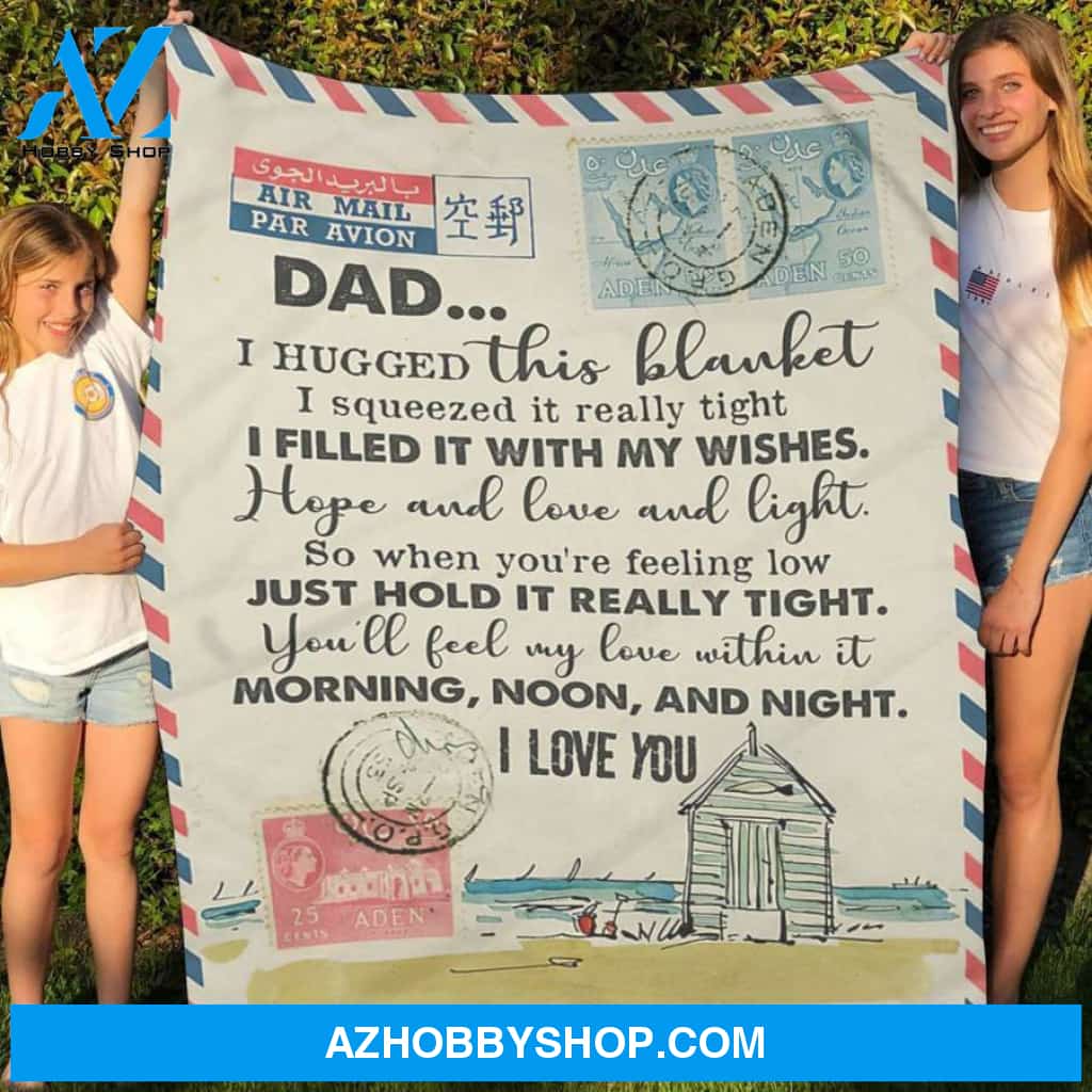 To My Dad Love Letter Fleece Blanket Fleece Blanket Father Fleece Blanket, Fleece Blanket Biological Father, Father Baby Fleece Blanket Christmas Gift Ideas