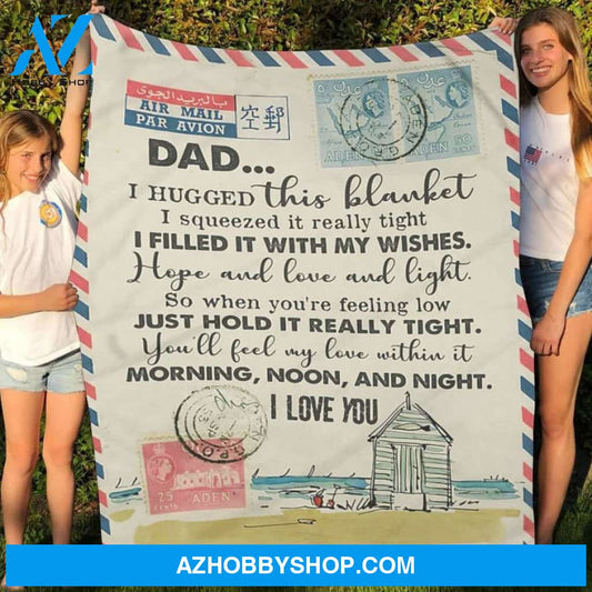 To My Dad Love Letter Fleece Blanket Fleece Blanket Father Fleece Blanket, Fleece Blanket Biological Father, Father Baby Fleece Blanket Christmas Gift Ideas