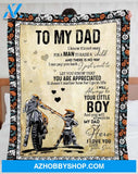 To My Dad Motocross You Are Appreciated Blanket Gift For Dad From Son Birthday Gift Home Decor Bedding Couch Sofa Soft and Comfy Cozy