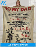 Personalized To My Dad Motorbike Fleece Blanket From Son I Know It's Not Easy For A Man To Brave A Child Great Customized Blanket Gifts For Mother's Day Birthday Christmas Thanksgiving