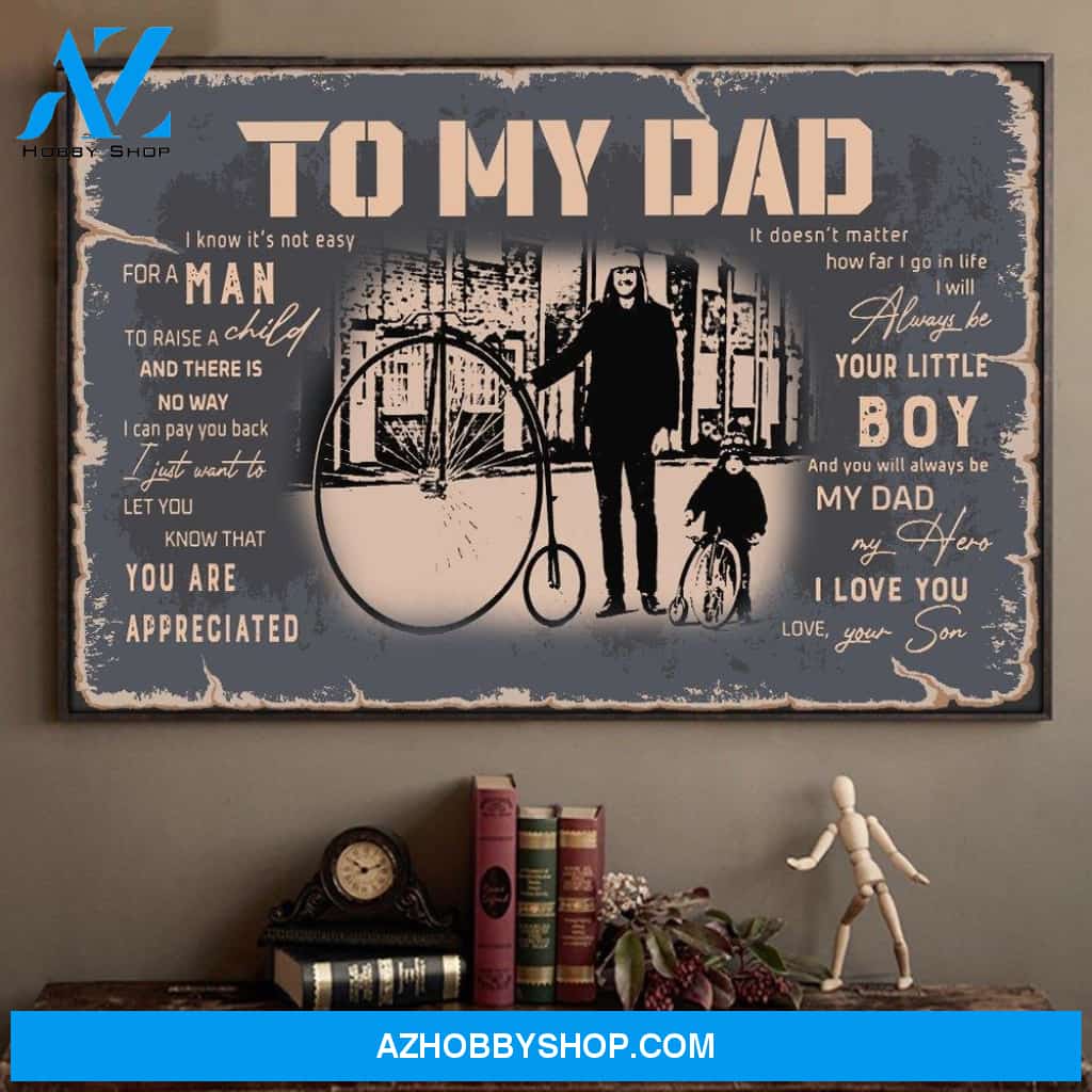 To My Dad You Are Appreciated Gift Ideas For Dad Canvas Wall Art, Wall Decor Visual Art