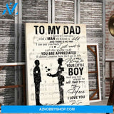 To My Dad You Are My Hero From Son Canvas Gift For Dad