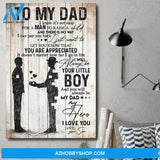 To My Dad, You Are My Hero From Son Canvas And Poster, Canvas Wall Art, Gift Father's Day