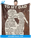 To My Dad You Will Always Be My Greatest Hero Blanket Gift For Dad From Daughter Birthday Gift Home Decor Bedding Couch Sofa Soft And Comfy Cozy