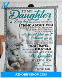 To My Daughter A Letter From Dad My Love You Is Forever Fleece Blanket