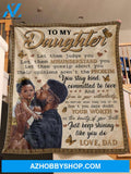  To My Daughter - African American Personalized Fleece Blanket