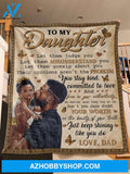  To My Daughter - African American Personalized Fleece Blanket